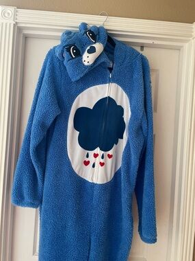 Care Bears Blue Grumpy Bear Blue Adult Onesie Size Large